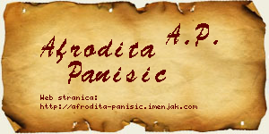 Afrodita Panišić vizit kartica
